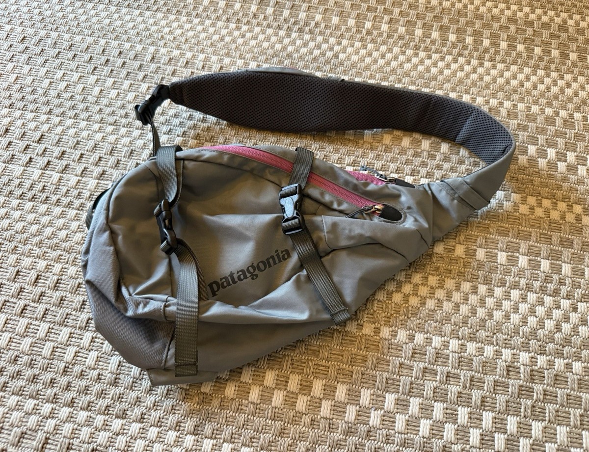 PATAGONIA One Sling Crossbody Bag - Gray + Pink *rare / discontinued*
