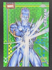 Iceman 2026 Topps Chrome Marvel Comics Green X-Fractor Base /99 #52
