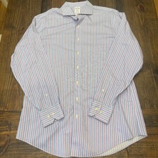 Brooks Brothers Regent Dress Shirt Mens 16.5 34/35 Non-Iron Cotton Striped