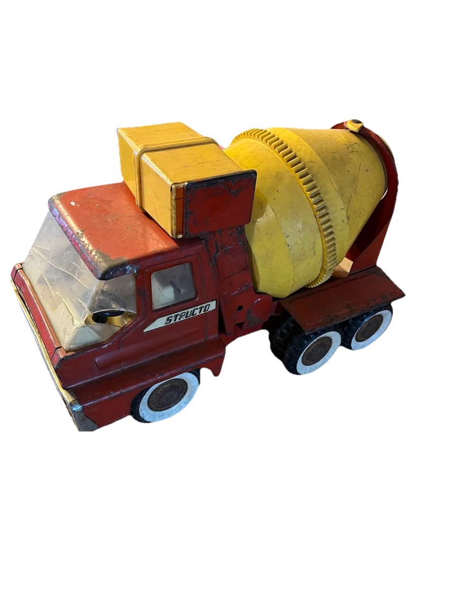 STRUCTO TURBINE STYLE CEMENT MIXER TRUCK PRESSED STEEL TOY 1960s