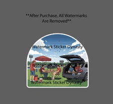 Tailgating Sticker Waterproof Decal Football Gameday College Sports Gift NEW