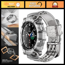 Heavy Duty Case  Adjustable Band for Galaxy Watch 4 Classic 46mm - Military-Gra