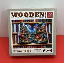 WOODEN CITY PUZZLE Enchanted Tales 1010 Irregular Pieces Magical Dragons Poland