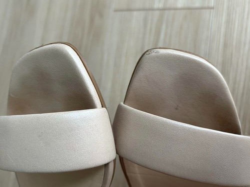 Christian Louboutin Nude Leather Sphere Studded Slide Sandals EU 36.5 / US 6.5 - Picture 4 of 7