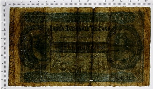 50 LIRE BANCA NAZIONALE TOSCANA REGNO D'ITALIA MATRICE III TIPO 23/12/1883 MB/BB - Afbeelding 3 van 6