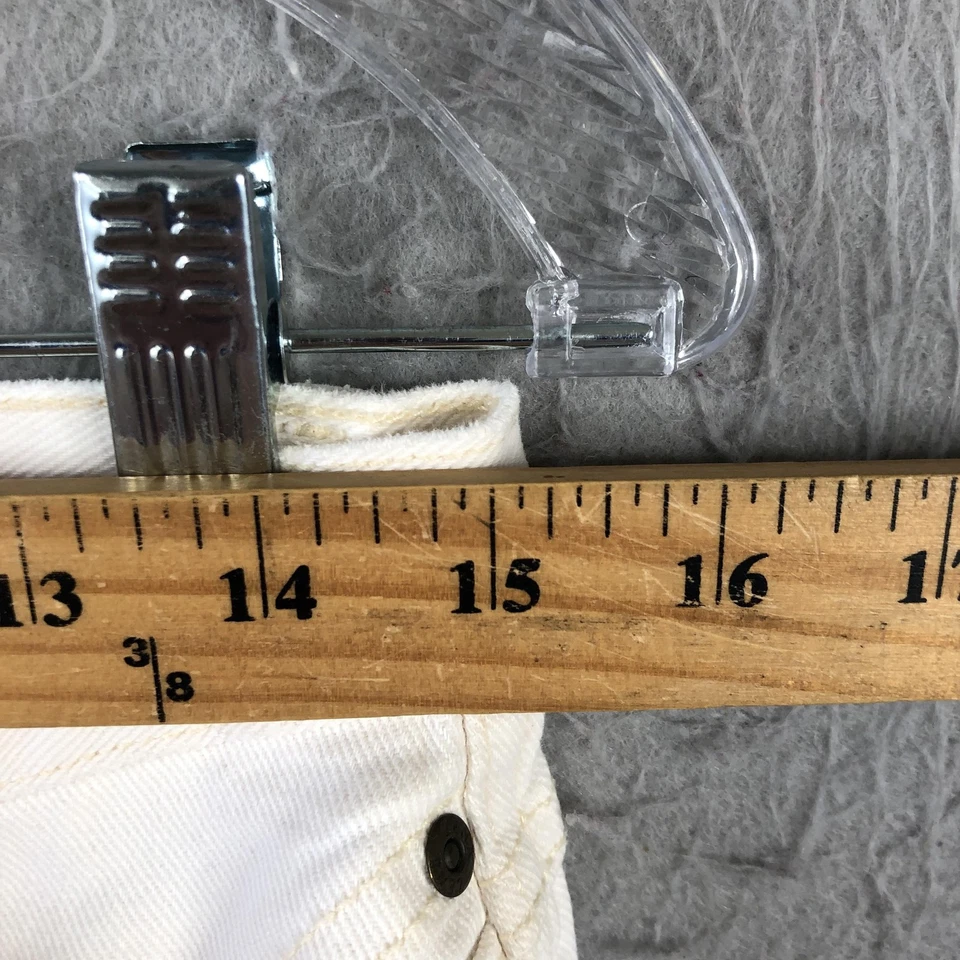 Pantalones Cortos De Colección Zena Jeans Para Mujer 12 Blanco Tiro Alto Denim Informales Años 90 Y2K EE. UU. Foto 2 de 4