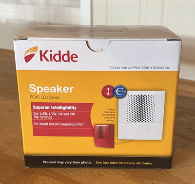 Kidde EG4SWF, EG4S LED Series, Wall Speaker, White, Fire Marking
