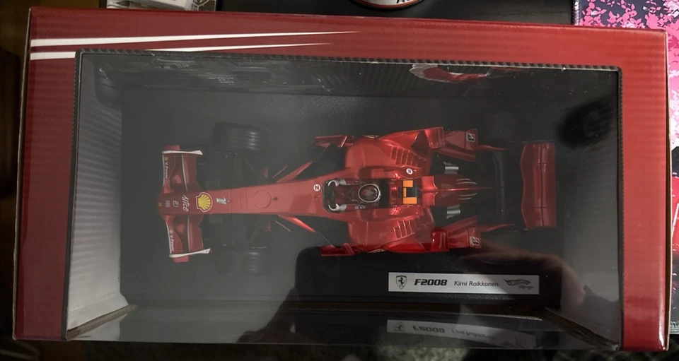 F1 Hot wheels Formula 1 - F2008 Ferrari - Kimi Raikkonen - die cast 1:18  NIB - Image 2 of 4