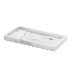 Bathroom Vanity Tray, 8 x 4 inch Resin Dresser Jewelry Ring Dish Tank Storage