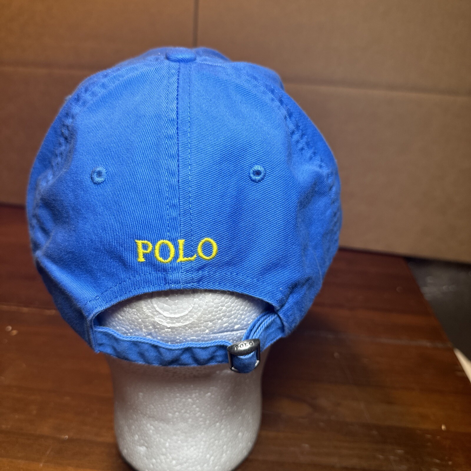 Polo Ralph Lauren berretto da baseball strapback blu chiaro giallo pony