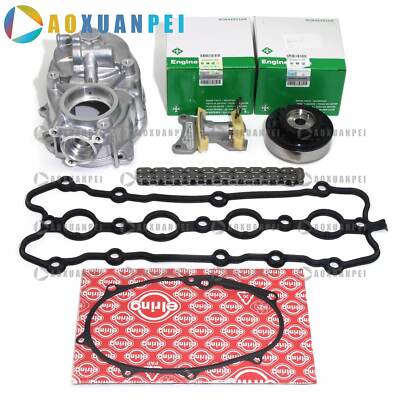 OEM Steuerkettensatz + Nockenwellenversteller + Gehäuse Für Audi VW 2.0 TFSI FSI