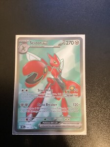 NM Pokemon Temporal Forces Scizor EX Ultra Rare Full Art 195 #195/162