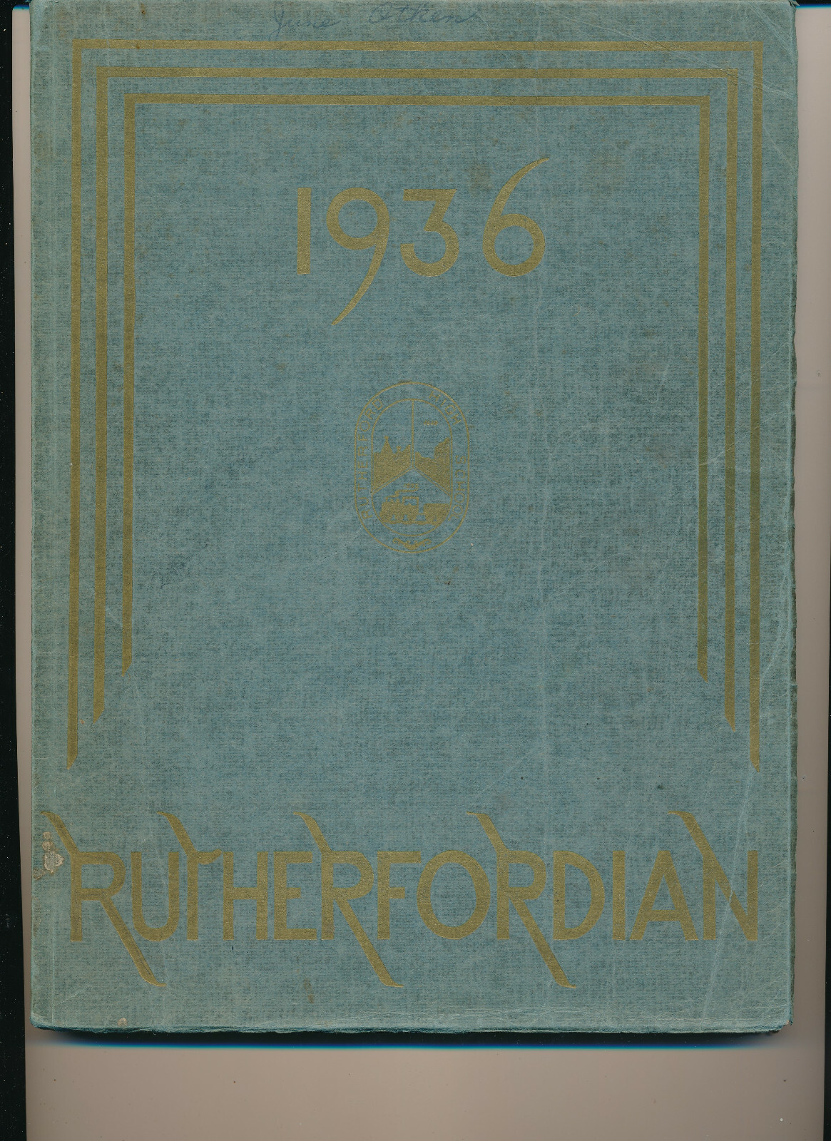 1936 Rutherford NJ High School Yearbook - Vintage New Jersey Memorabilia