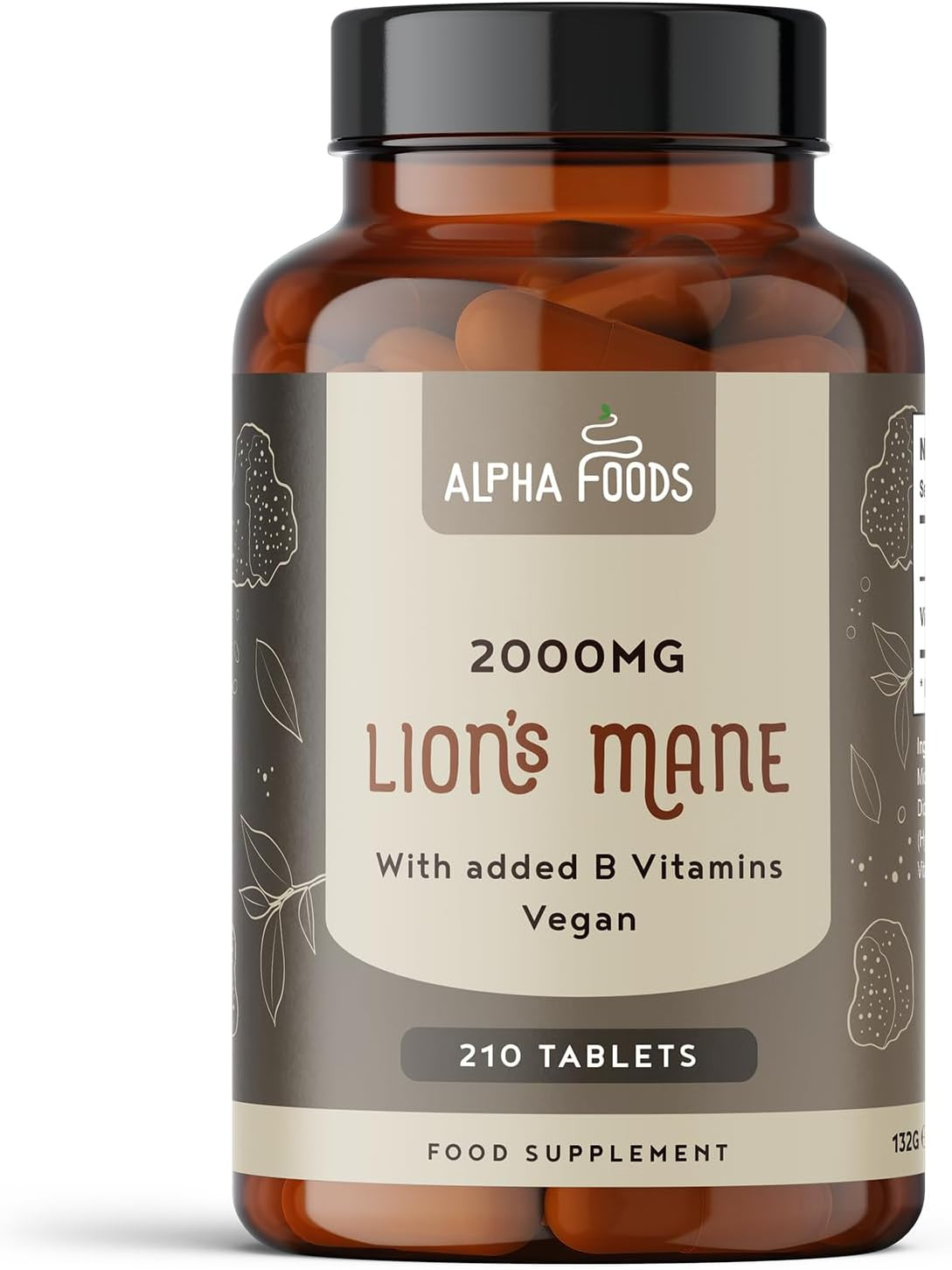 210 Compresse Vegane Criniera di Leone e Vitamine B per Memoria