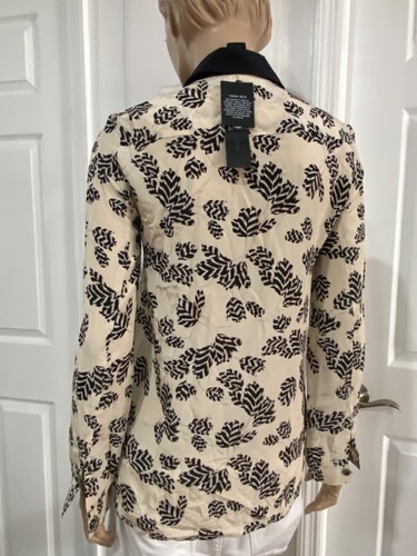 NWT MARC BY MARC JACOBS SILK BLACK WHITE SHIRT SZ 2 - Picture 3 of 4