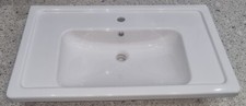 AVISO White Ceramic Rectangular Wall Hung Basin Sink 33" x 19" LONDON NW9