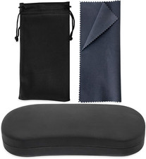 Estuche R gido Gafas Funda Protectora para Lentes con Pano Limpieza Microfibra