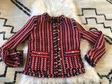 Vici Patriotic Color Blazer Size Xs. Gold Buttons. New No Tags. Tapestry Feel Ee