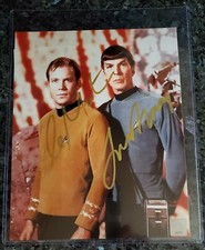 Star Trek signed photo autographed by William Shatner & Leonard Nimoy 8x10 (COA)