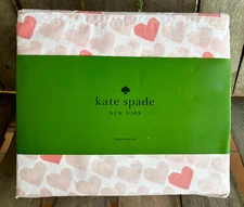 Kate Spade HEARTS Queen Size Cotton Sheet Set  - Light & Dark Pink Hearts