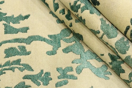 Moderner Designer Teppich 200x300 Handgeknüpft Beige Floral Orientalisch UNIKAT - Picture 8 of 9