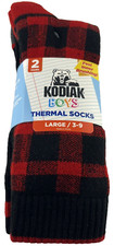 Kodiak Boys Thermal Socks SZ Large 2 Pack