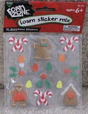 21 Foam Stickers - Gingerbread Man House - New