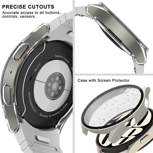 Full Screen Protector For Samsung Galaxy Watch 7 6 5 Case 40mm 44mm Cover FE - Picture 7 of 13