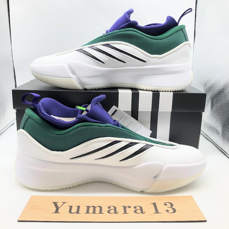 adidas Dame 9 Low White Core Black Collegiate Green IG6603 Men's