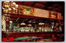 Postcard Nevada Las Vegas Golden Nugget Nude Paintings Over Bar