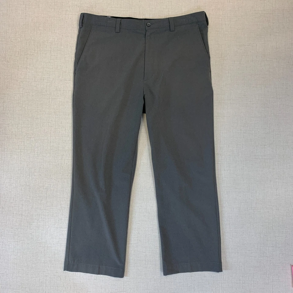Pantalón de golf Cutter & Buck BainBridge para hombre 36x27 gris frente plano rendimiento chino Foto 2 de 4