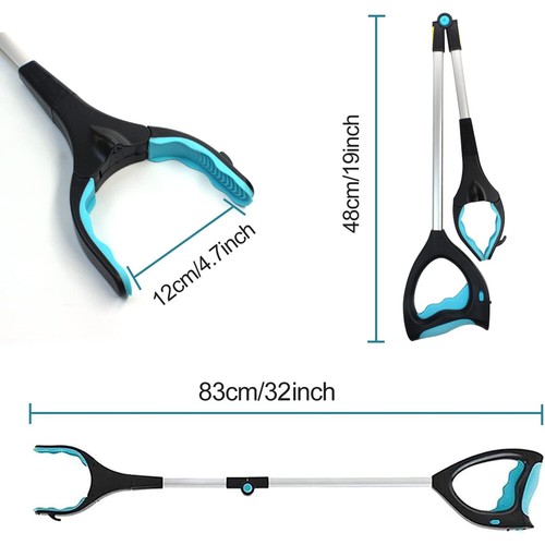 Paquete de 2 32"" Reacher Grabber Herramienta Plegable Alcance Basura Recogida Industrial - Imagen 7 de 9