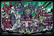 Neon Genesis Evangelion Screen Print by Alexander Iaccarino Anime Eva New Poster