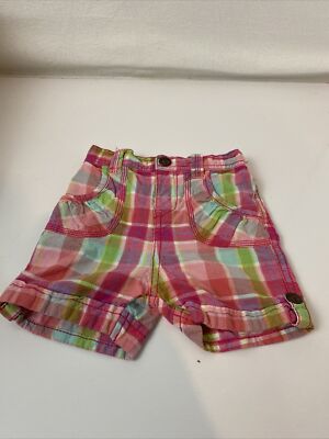 CHEROKEE-Baby Girls 24M -Shorts Cute Pink Plaid ￼ Shorts.
