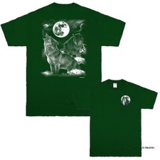 Night Wolves Wilderness Wildlife Moon Outdoor Nature Howling Animals T-shirt