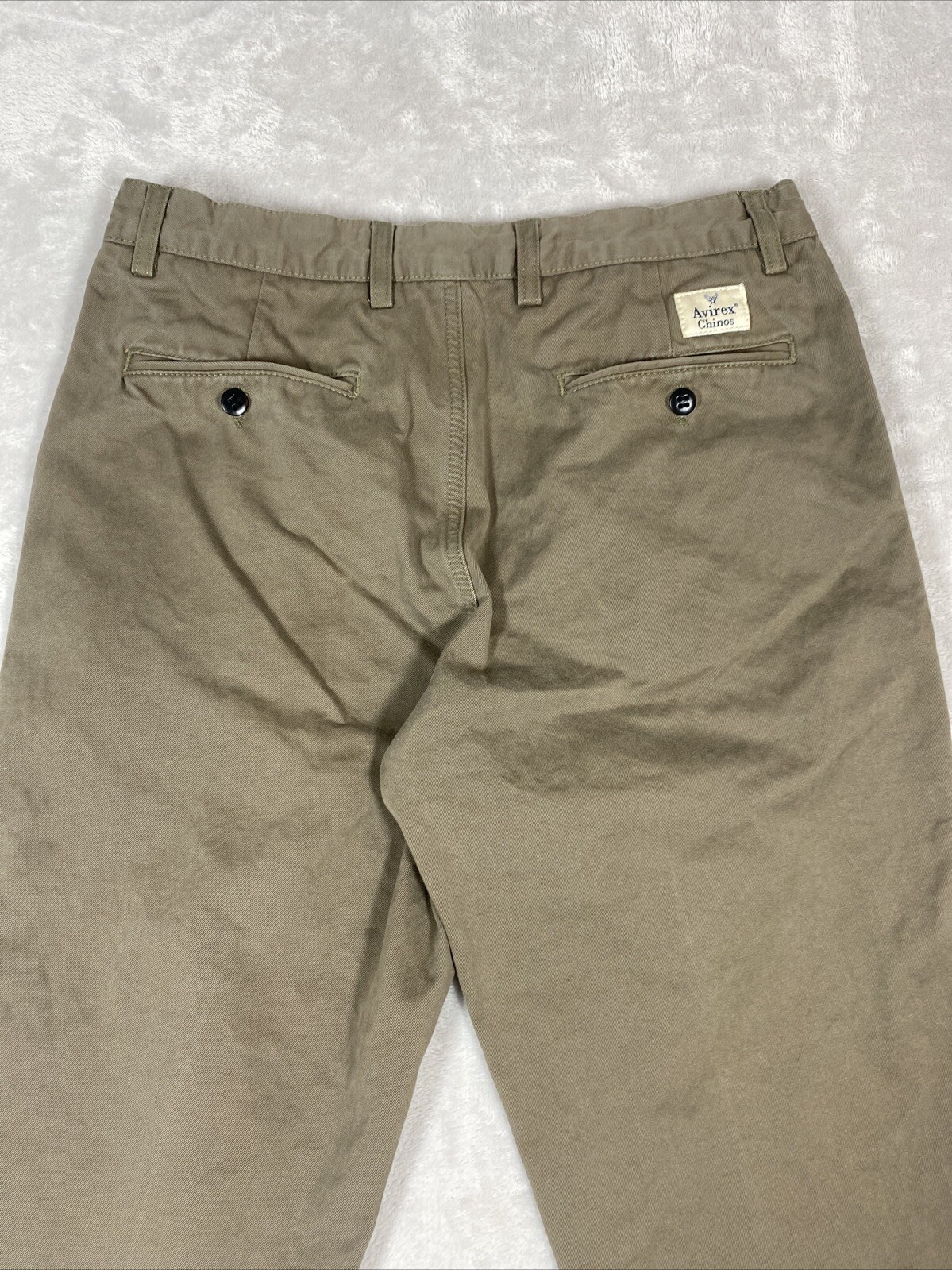 Avirex Chino Pants Men’s Size 32X30 Olive Cotton image 7