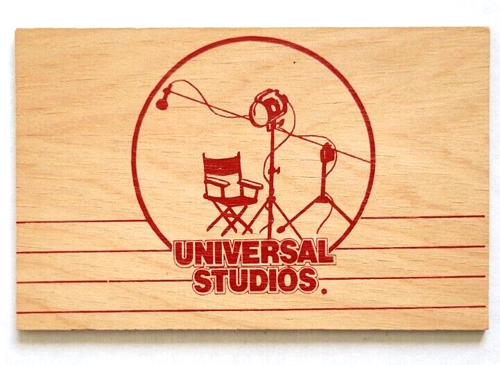 Universal Studios Hollywood Ca & Director's Club Wood Postcards Set of 3 Vintage