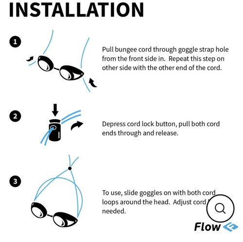 Goggle Bungee Straps Purple for Swim Goggles - Picture 4 of 6