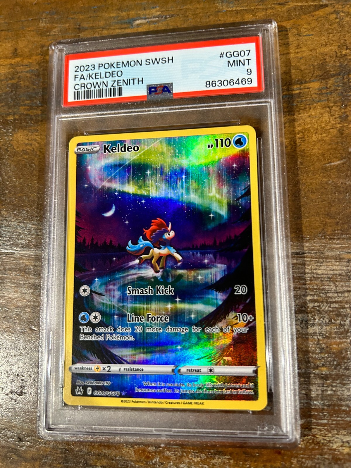 POKEMON 2023 Crown Zenith Full Art KELDEO #GG07 PSA 9 Mint RARE