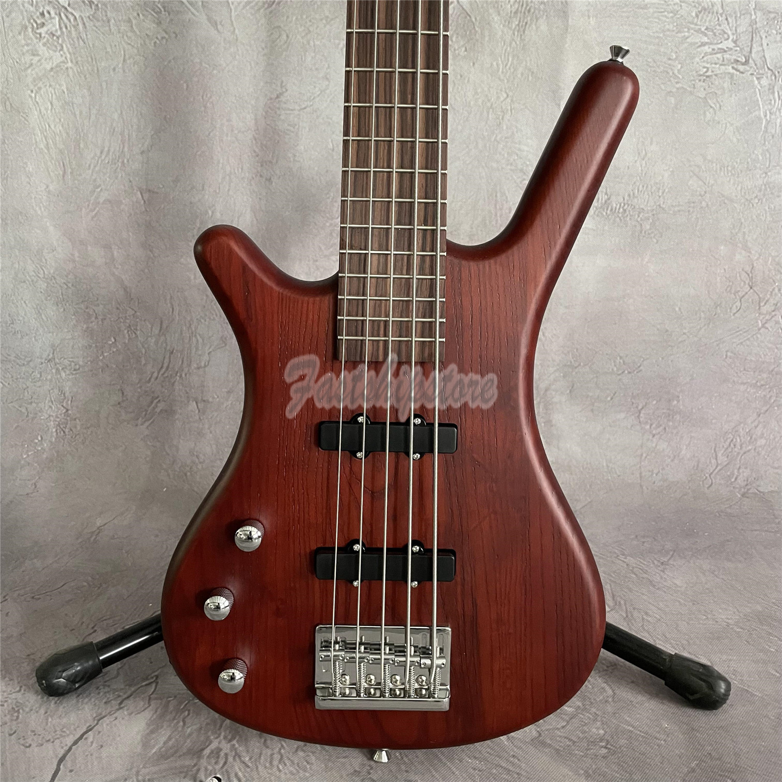 Warwick Corvette Left Handed Brown Electric Bass Guitar ASH Body 5