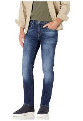 Buffalo David Bitton schmale aschblaue Jeans * MASSE maximal 34 W x 32 L * UVP 99 $ NEU