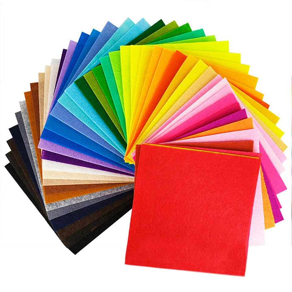 TRIXES 40 Felt Fabric Sheets *All Sizes* NEW Craft Sewing Fabric Assorted Colour - Image 2 of 4