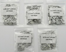 600P Kit Copper Bare Wire Splice Terminals Uninsulated Ferrules Crimp Connectors