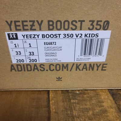 yeezy size chart for kids