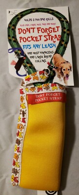 Don't Forget Pocket Strap-No dangle 2roll poo bag dispenser-LIFE TIME GUARANTEE