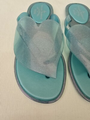 Vivienne Westwood Anglomania + Melissa HEART Flip Flops- BLUE