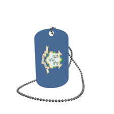 Dog Tag Flag Bunting Connecticut Dog Tag Aluminium 30 x 50mm
