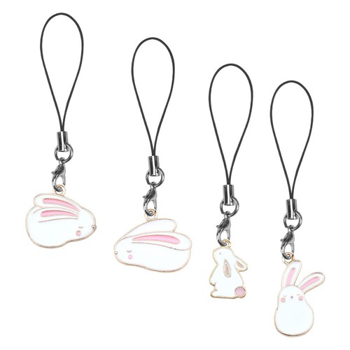 4 PCS Mobile Phone Chain Keychain Charm Cellular Accessory Charms - 第 12/12 張圖片