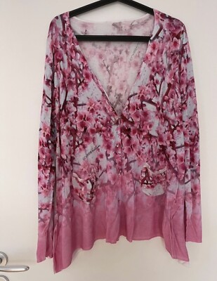 Roberto Cavalli Strickjacke Cardigan Cherry Blossom 42 XL New