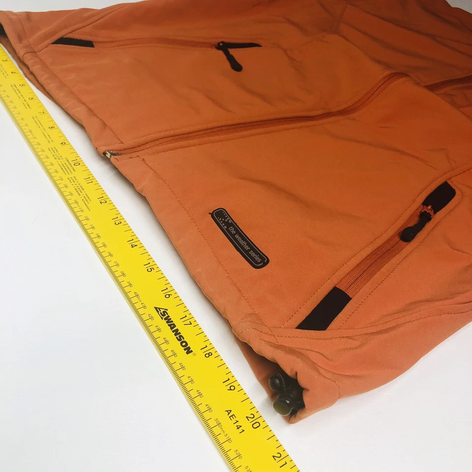 Chaqueta para hombre Zorrel Soft Shell Weather Series forrada naranja negra talla mediana Foto 4 de 4